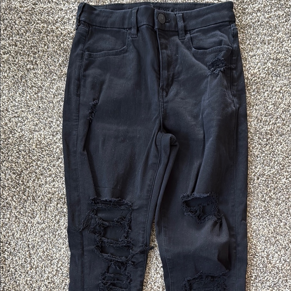 American Eagle next level stretch curvy high rise jegging Distressed Women Jeans